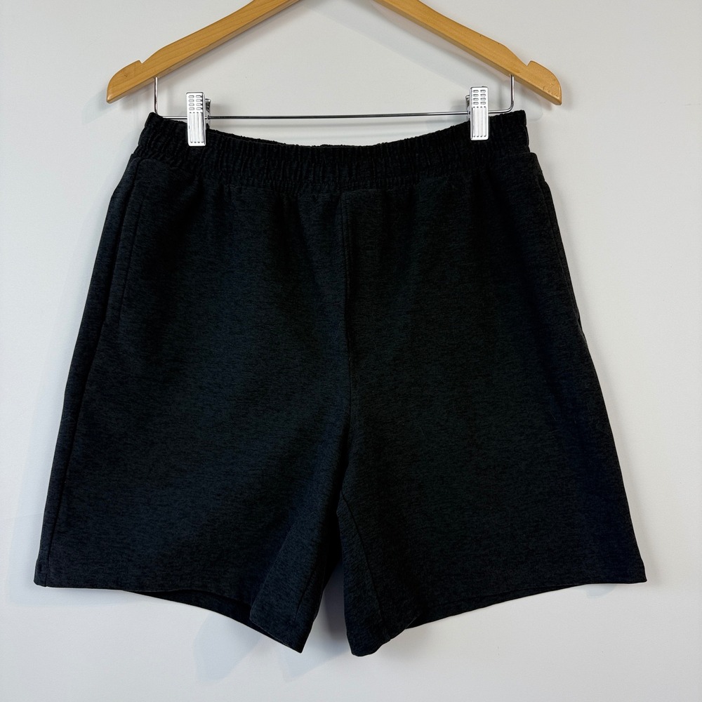 Beyond Yoga Take It Easy Shorts Men M Black Charcoal Spacedye Athletic Lounge